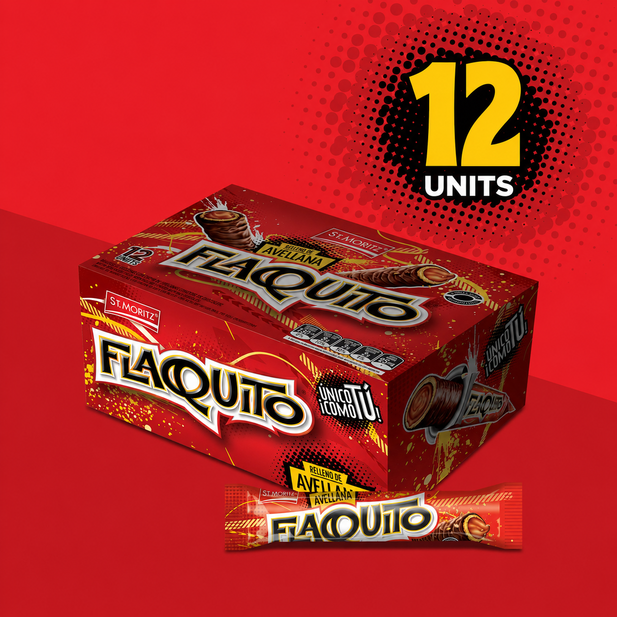 Flaquito – Hazelnut Cream Wafer Rolls Coated in Milk Chocolate