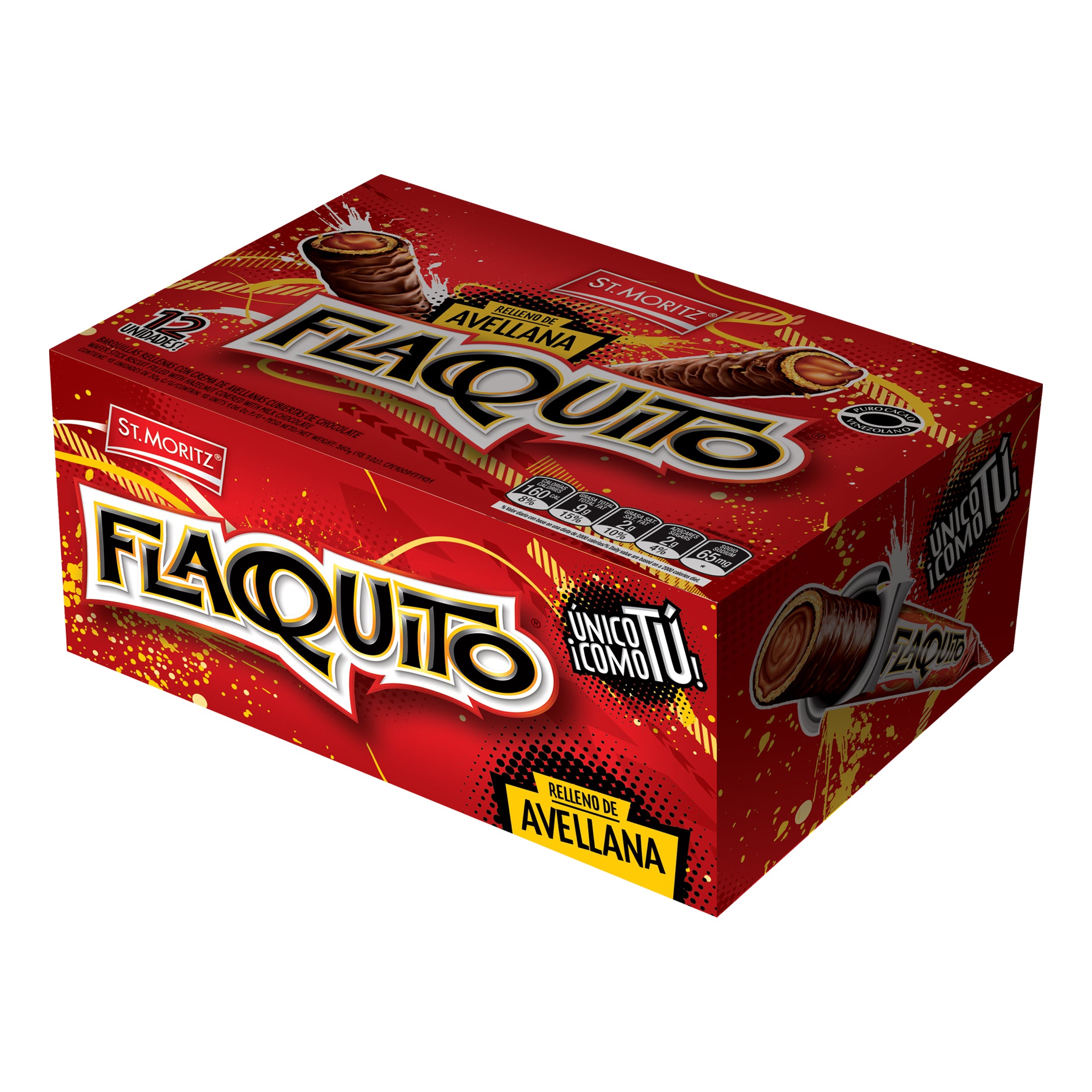 Flaquito – Hazelnut Cream Wafer Rolls Coated in Milk Chocolate