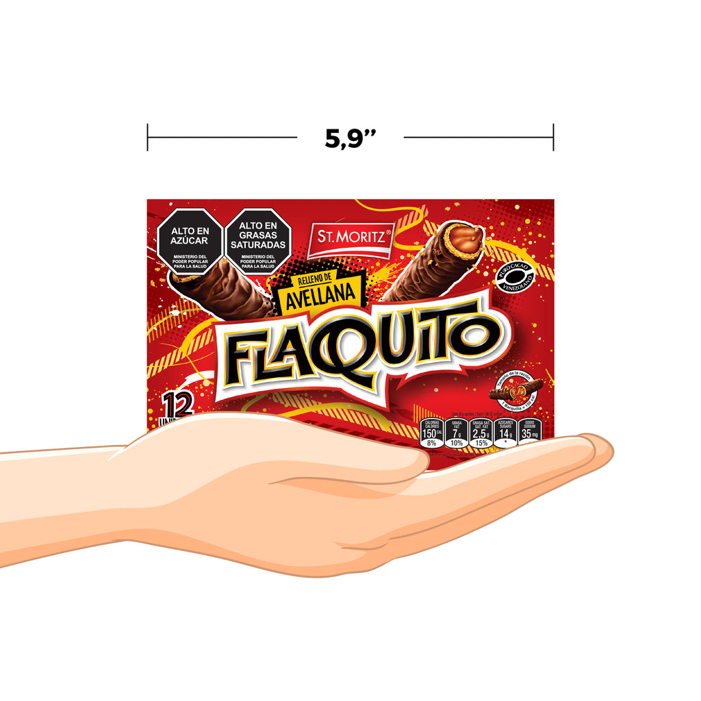 Flaquito – Hazelnut Cream Wafer Rolls Coated in Milk Chocolate